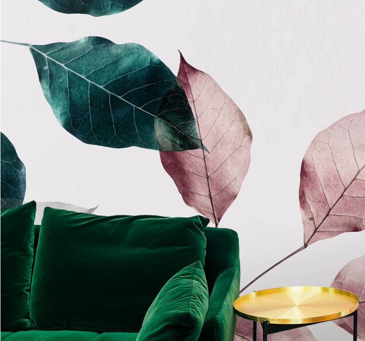 Fotobehang natuur elegante blad elementen - TenStickers