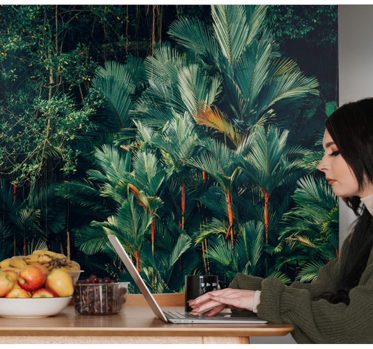 Fotobehang natuur exotisch palmblad - TenStickers