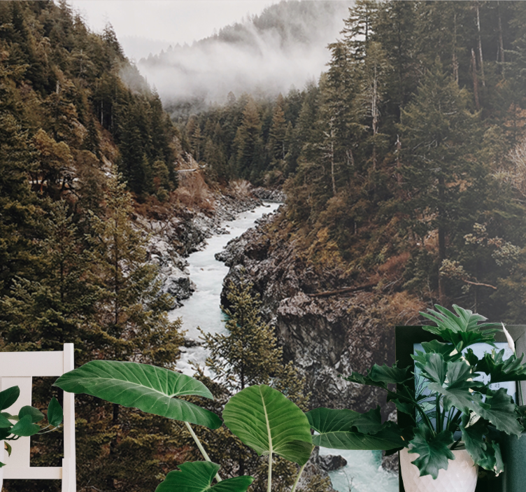 Fotobehang natuur majestueus rivierlandschap - TenStickers