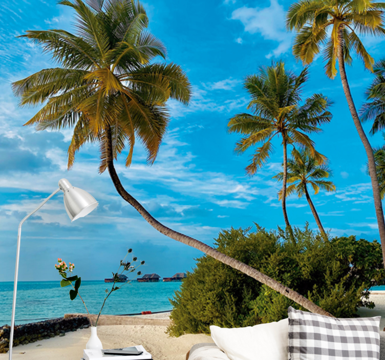 Fotobehang natuur tropisch palm landschap - TenStickers