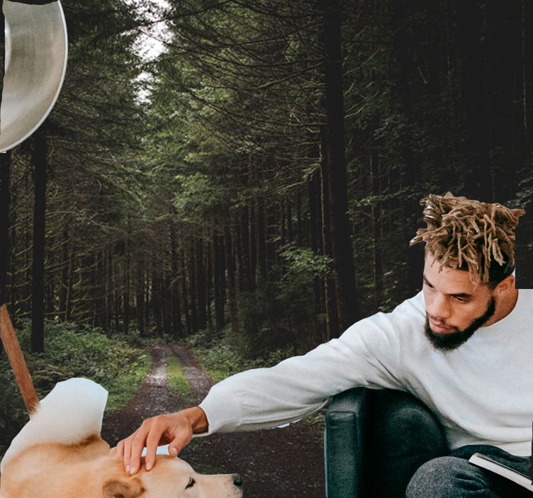 Fotobehang natuur weelderig bospad - TenStickers