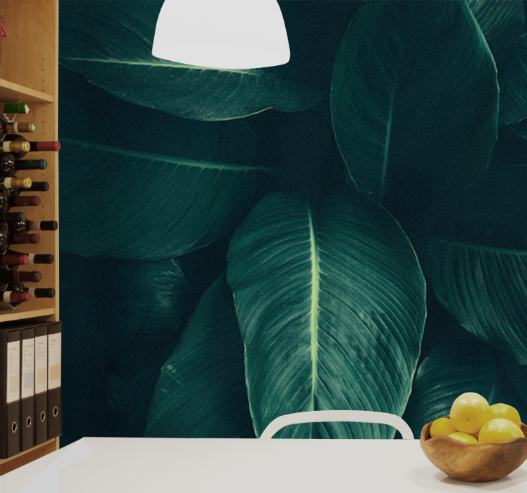 Fotobehang natuur weelderige bladenstructuur - TenStickers