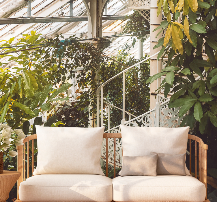 Fotobehang natuur weelderige groene oase - TenStickers