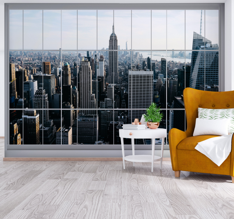 Fotobehang new york empire state perspectief - TenStickers