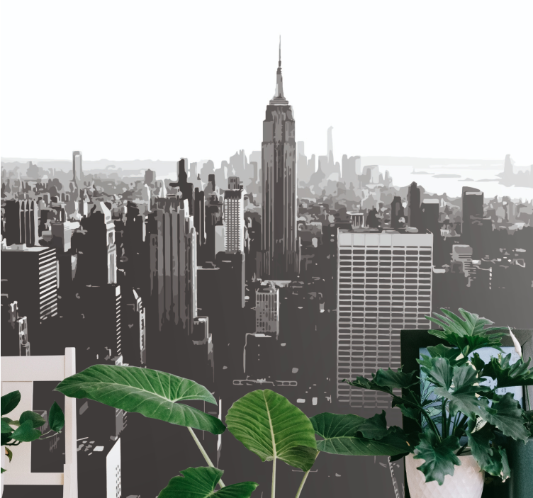 Fotobehang new york skyline met empire state - TenStickers