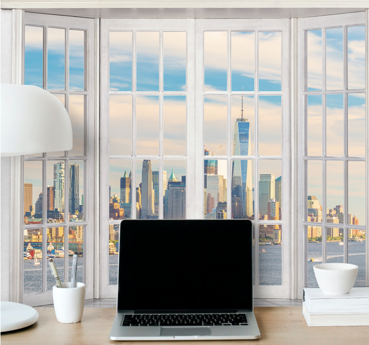 Fotobehang new york skyline uitzicht - TenStickers