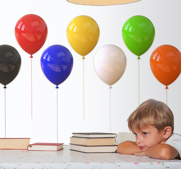 Fotobehang patronen kleurvolle ballonweergave - TenStickers