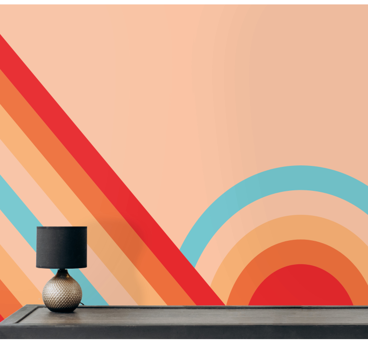 Fotobehang patronen retro geometrische patronen - TenStickers