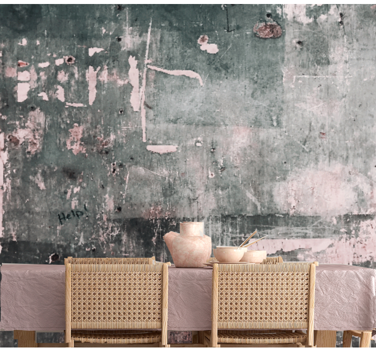 Fotobehang patronen versleten oppervlakte kunst - TenStickers