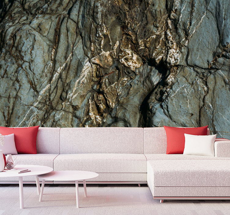 Fotobehang print gebroken steenoppervlak - TenStickers