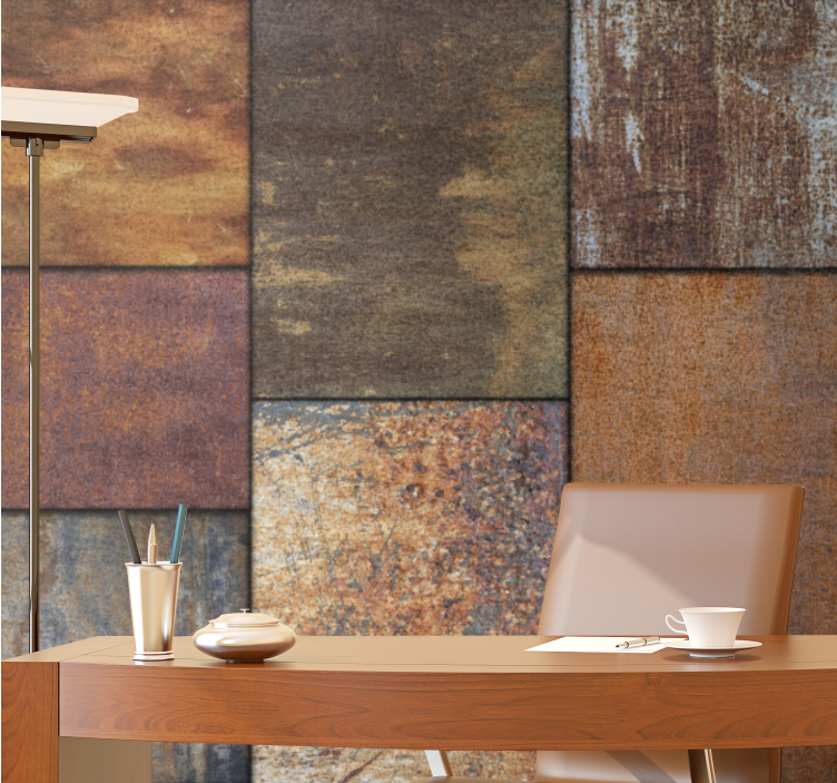 Fotobehang print gestructureerde rustieke panelen - TenStickers