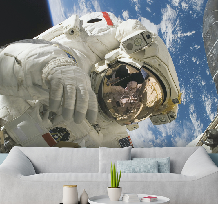 Fotobehang ruimte astronaut in de ruimte - TenStickers