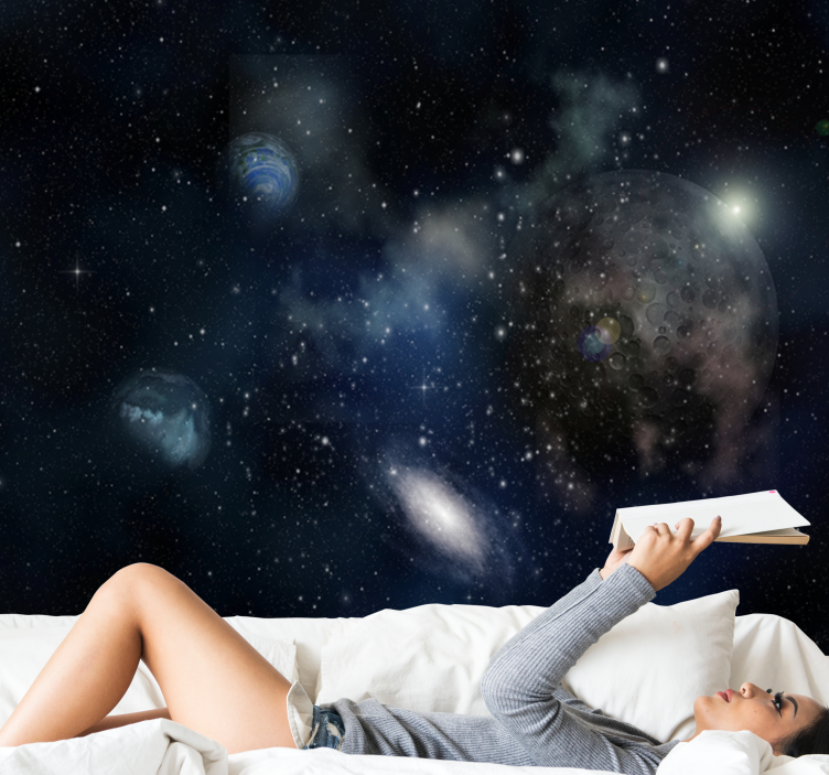 Fotobehang ruimte galactische verkenningsscène - TenStickers