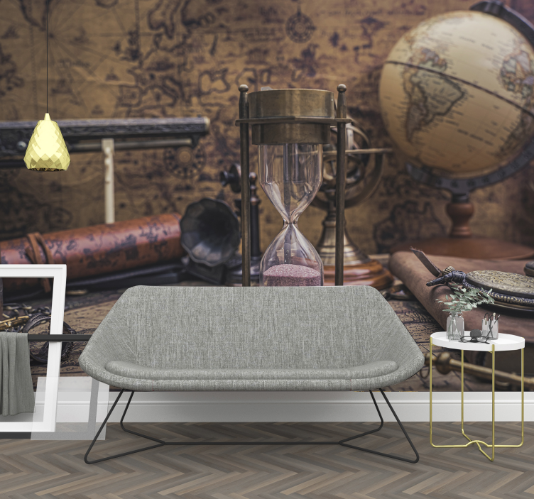 Fotobehang stad antique tijdloze klokken collectie - TenStickers