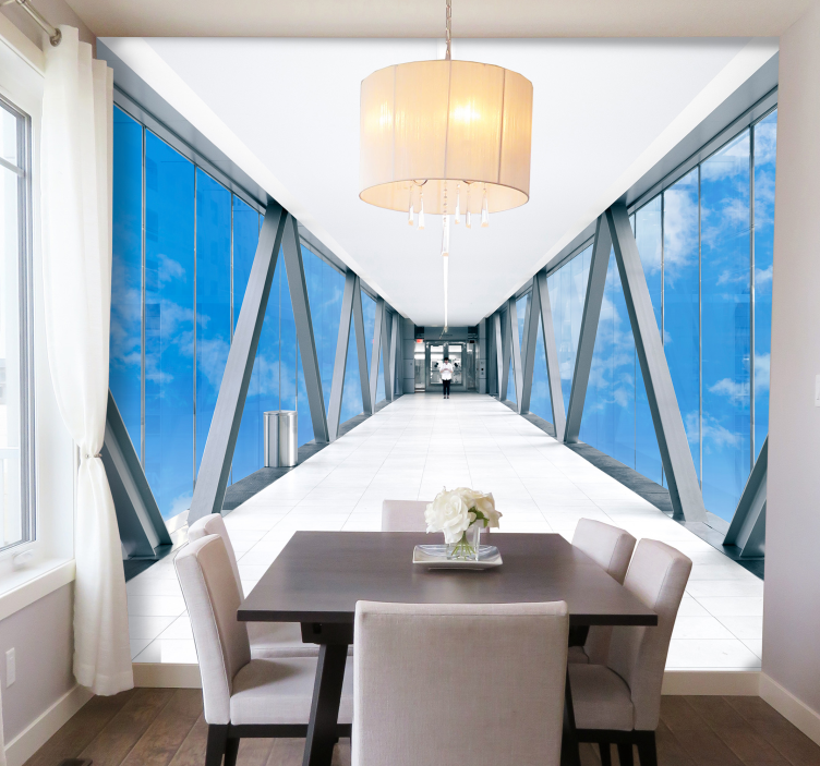 Fotobehang stad brug in de lucht - TenStickers