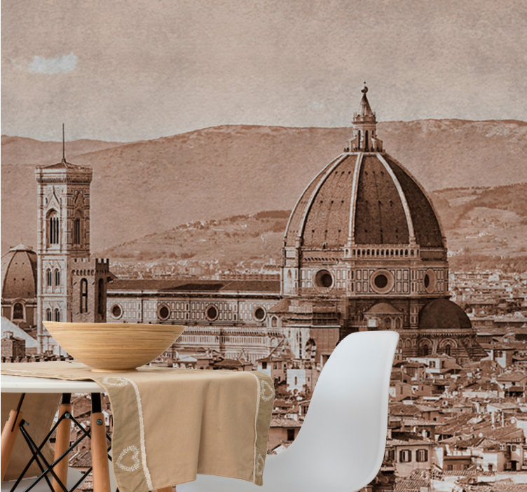Fotobehang stad florence dome view - TenStickers