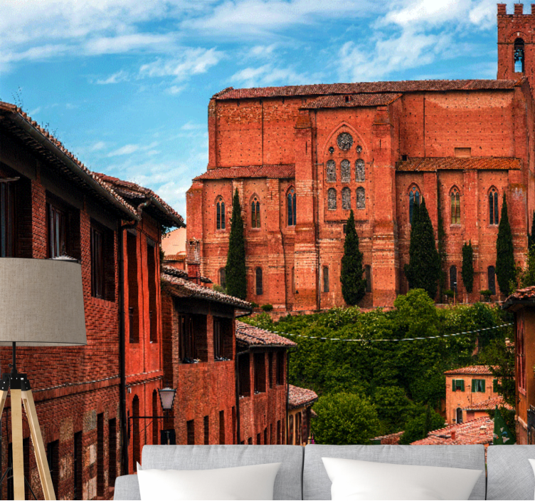 Fotobehang stad historische toscaanse kathedraal - TenStickers