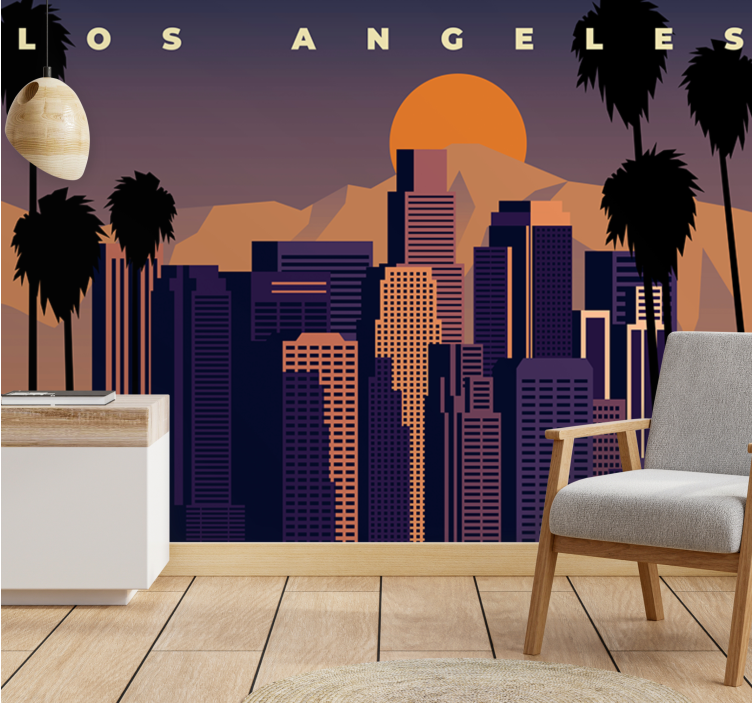 Fotobehang stad los angeles skyline - TenStickers