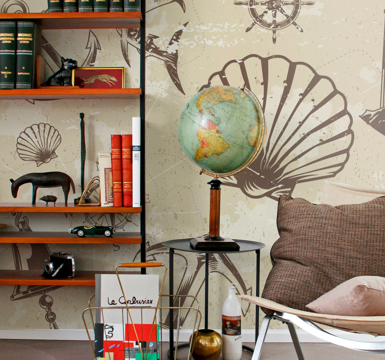 Fotobehang stad met maritieme elementen - TenStickers