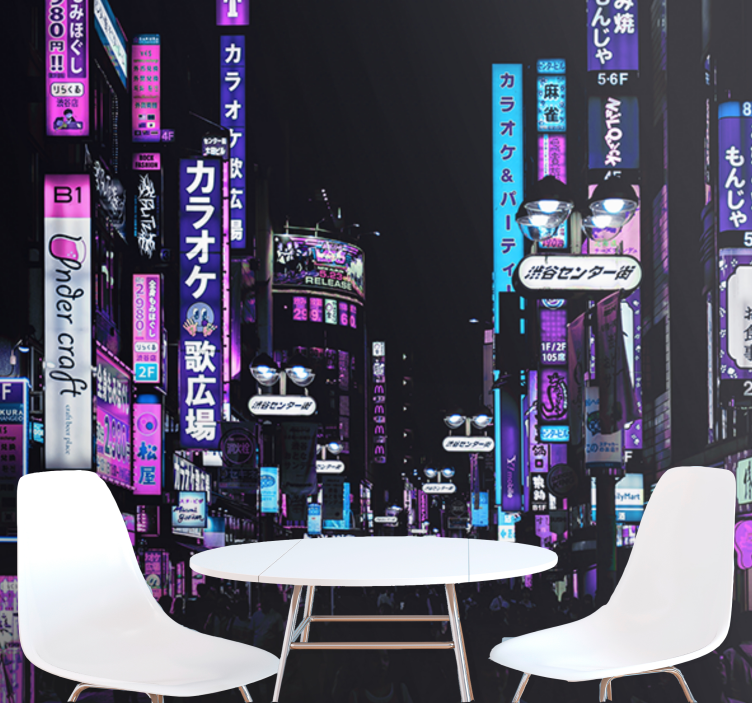 Fotobehang stad neon tokyo straten - TenStickers