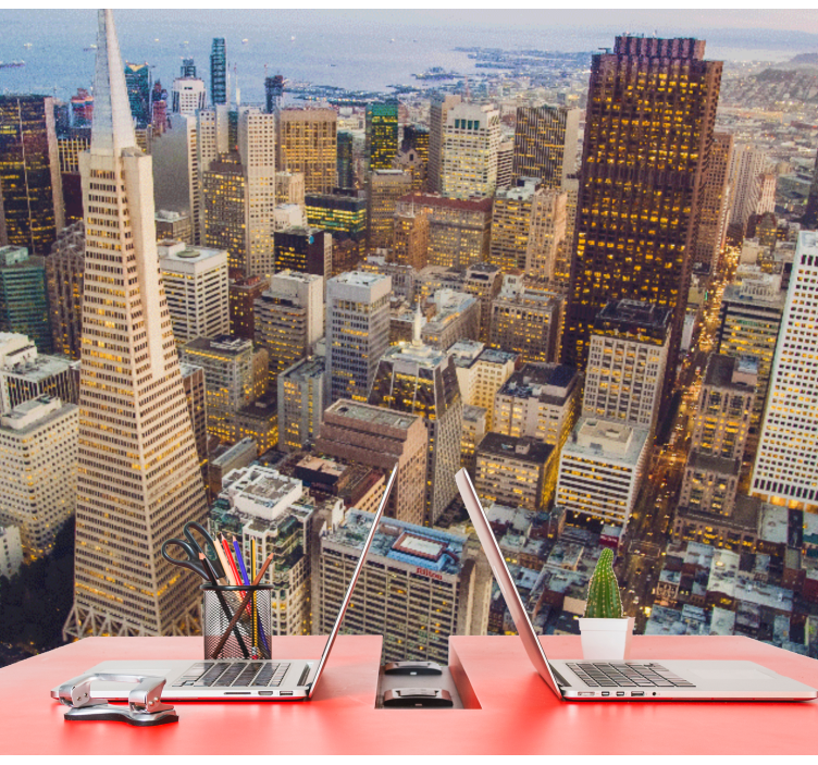 Fotobehang stad san francisco skyline - TenStickers