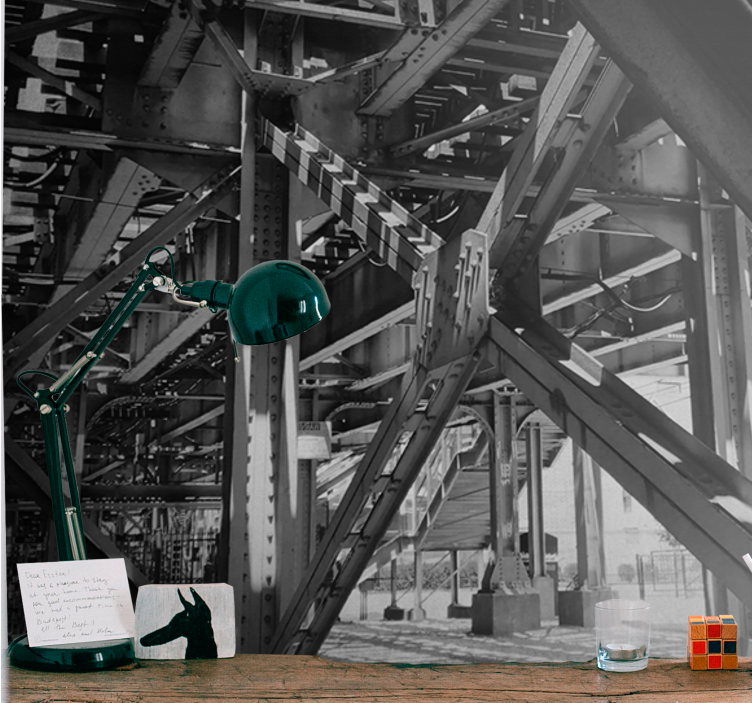 Fotobehang stad urban structuurontwerp - TenStickers