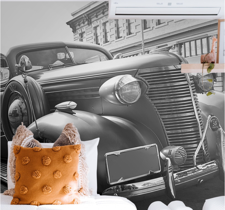 Fotobehang voertuigen classic car display - TenStickers