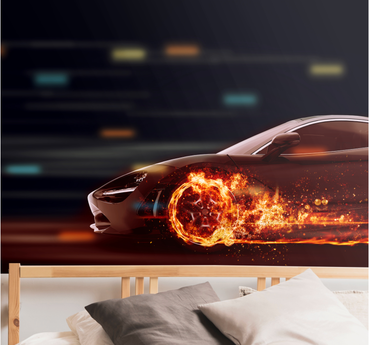 Fotobehang voertuigen dynamische racebeweging - TenStickers