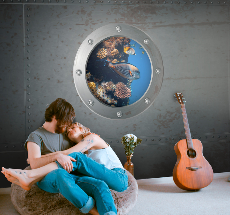 Fotobehang zee onderwaterleven uitzicht - TenStickers