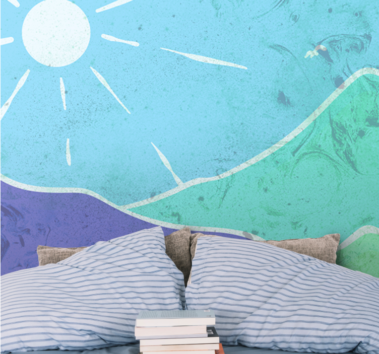 Fototapet landschap bergachtig landschap scene - TenStickers