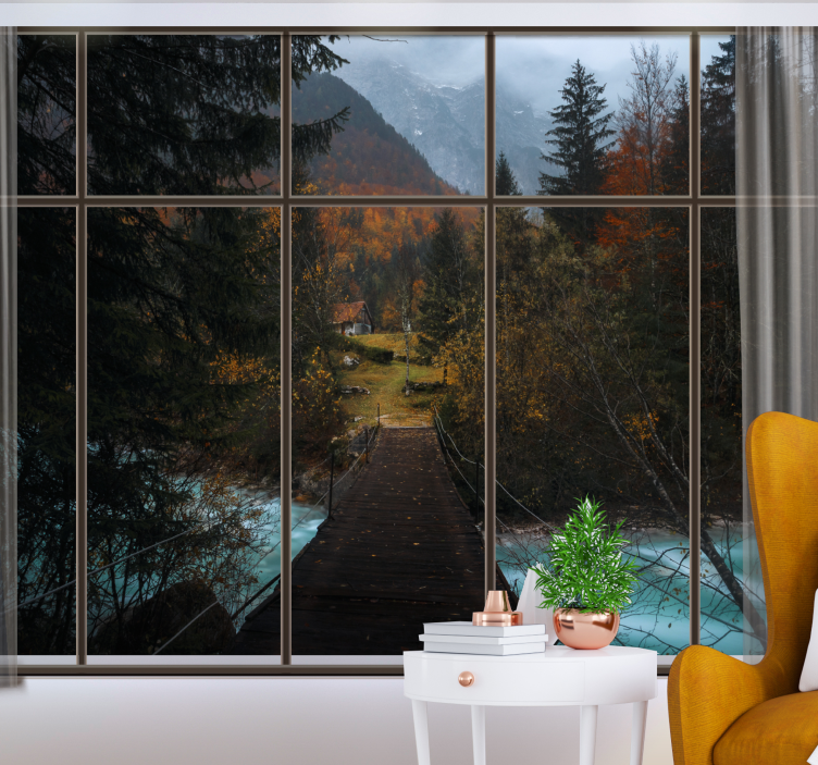 Fototapet landschap bergpad scene - TenStickers