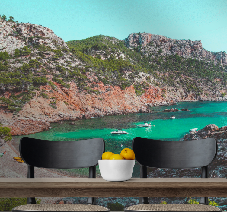 Fototapet landschap cove zeezicht - TenStickers