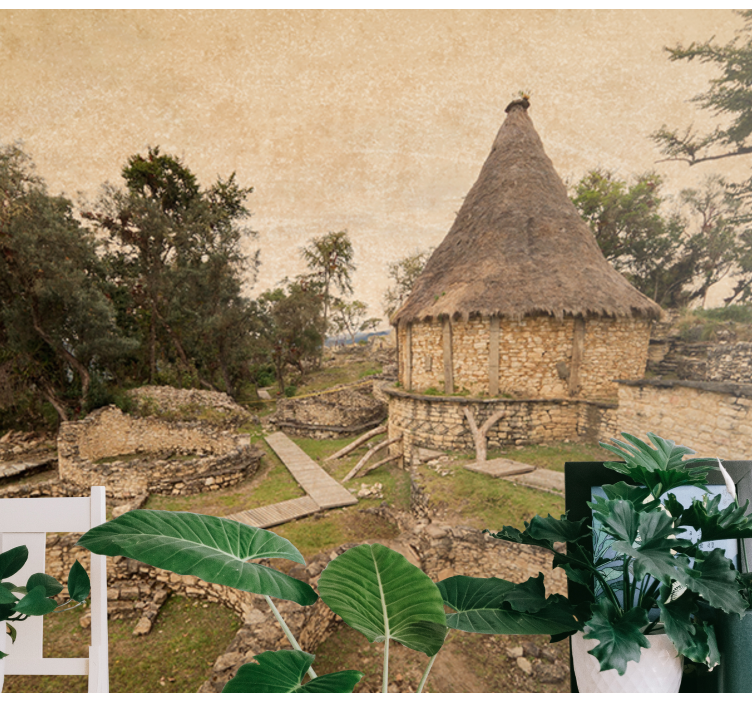 Fototapet landschap oude structuur landschap - TenStickers