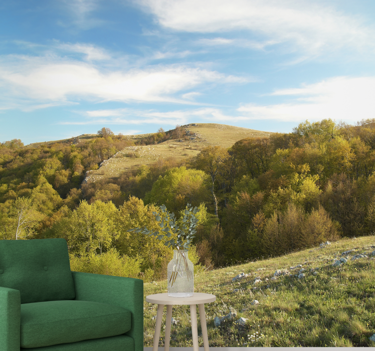 Fototapet landschap rollende heuvels - TenStickers