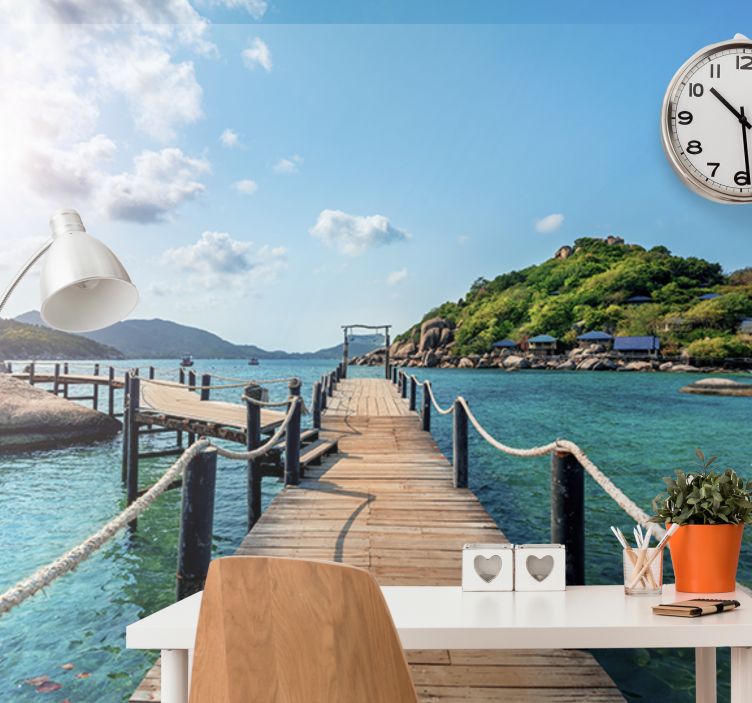 Fototapet landschap rustig kustpad - TenStickers