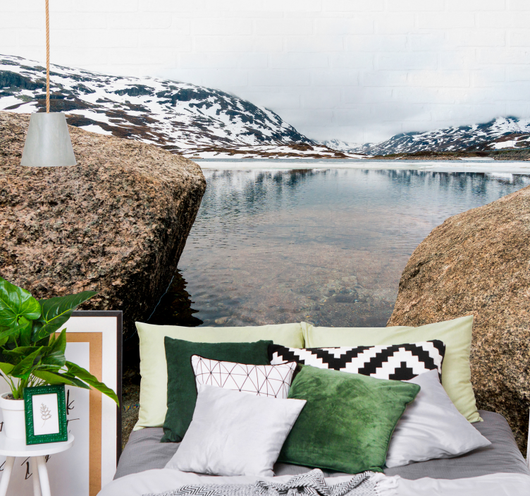 Fototapet landschap serene bergweergalm - TenStickers