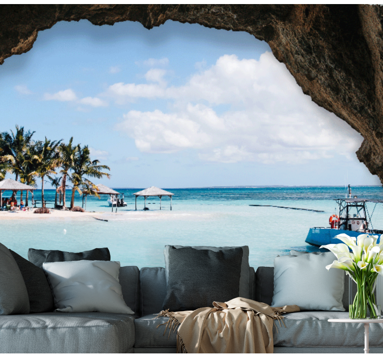 Fototapet landschap tropisch zeebries uitzicht - TenStickers