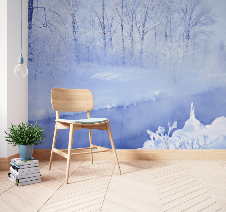 Fototapet landschap winterlandschap sereniteit - TenStickers