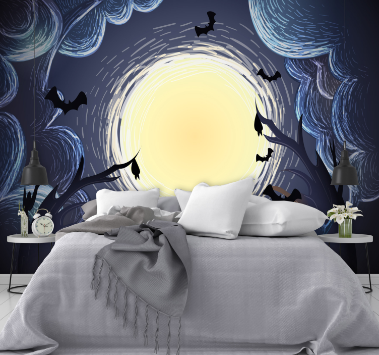 Fotobehang Elegante halloween-vleermuizen - TenStickers