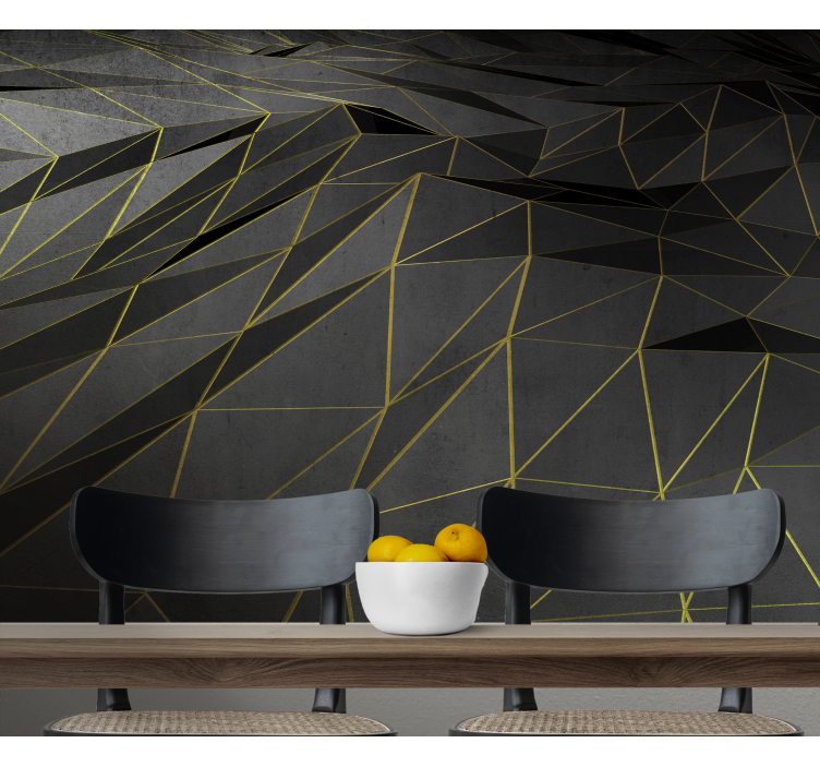 Geometrisch lijnenpatroon abstract fotobehang - TenStickers