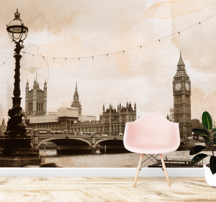Historische skyline van londen london fotobehang - TenStickers