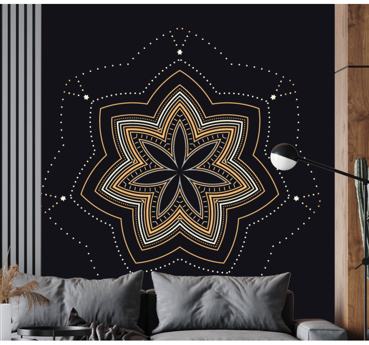 Ingewikkeld sterpatroon fotobehang mandala - TenStickers