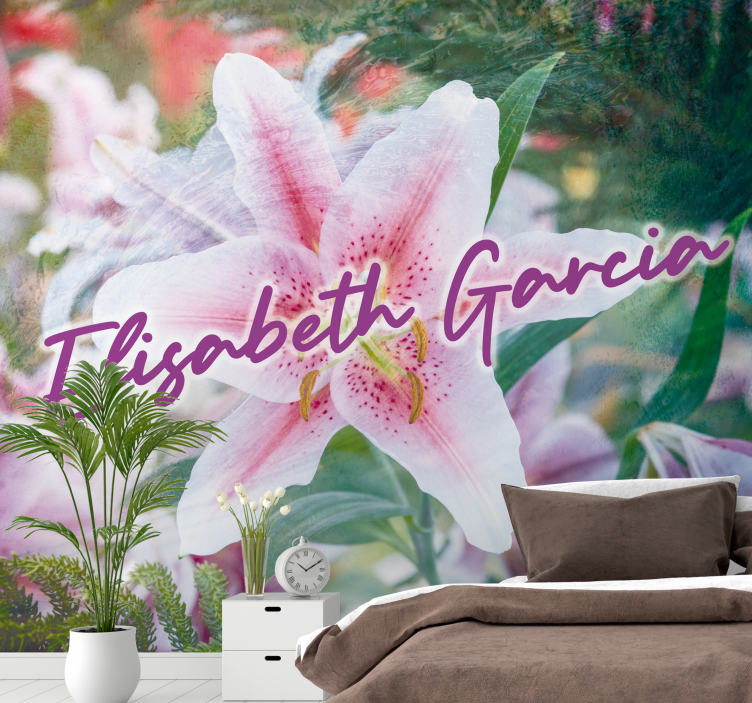 Lelie bloemige elegantie bloemen foto behang - TenStickers