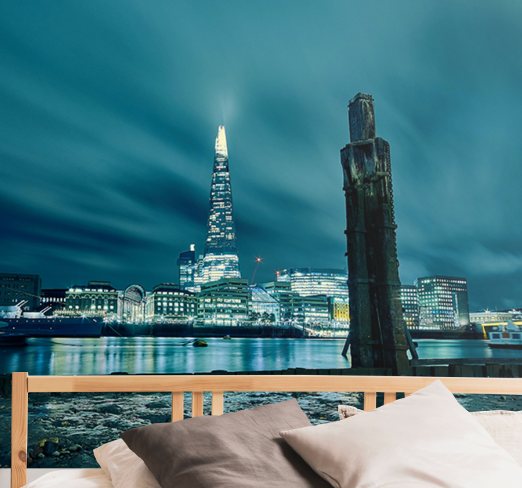 London fotobehang shard tower nacht - TenStickers