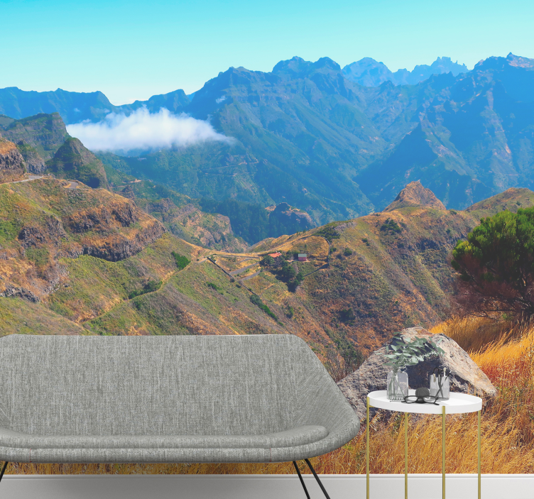 Majestueus uitzicht fotobehang bergen - TenStickers