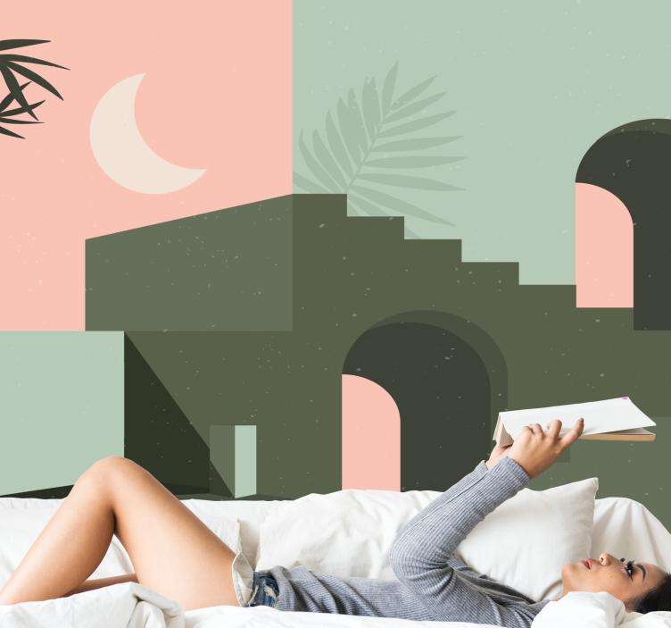 Modern fotobehang abstract geometrische compositie - TenStickers