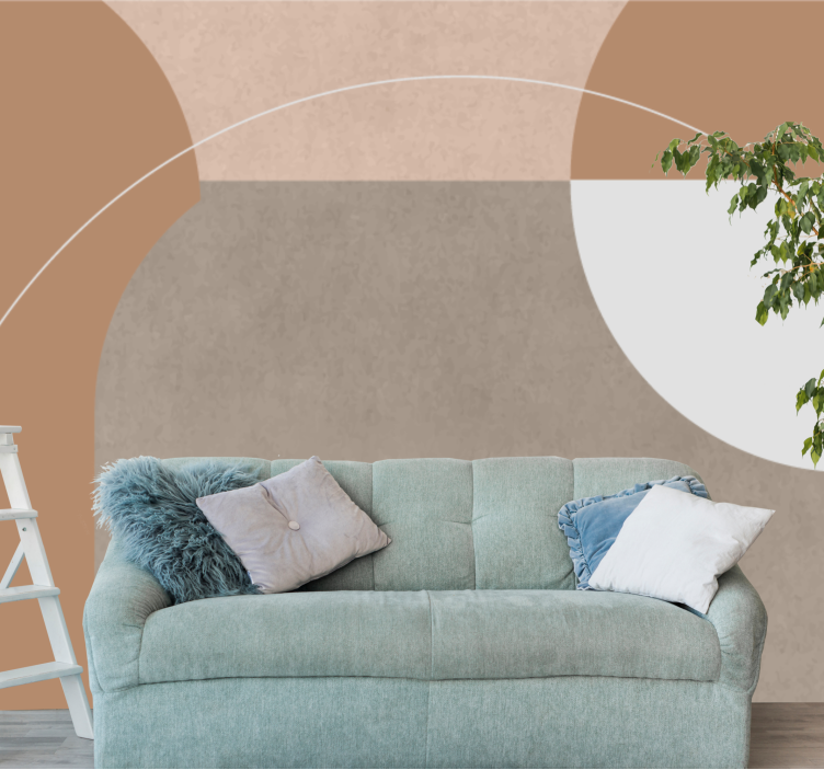 Modern fotobehang geometrische vorm compositie - TenStickers