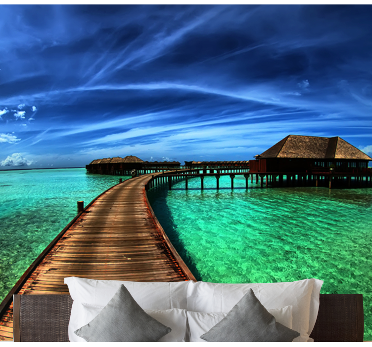 Tropische oceaan scène fotobehang natuur - TenStickers