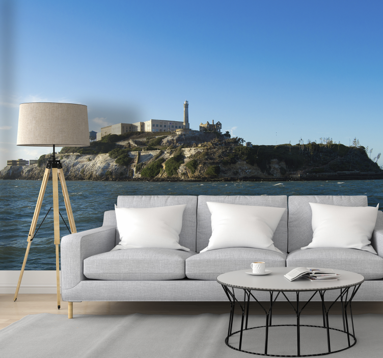 Uitzicht op alcatraz island fotobehang stad - TenStickers