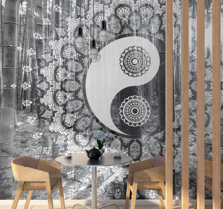 Zen fotobehang yin yang mandala - TenStickers